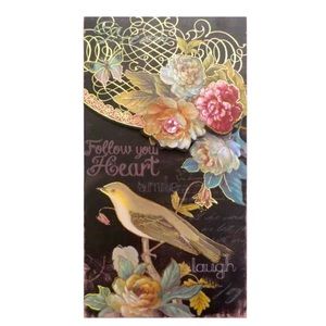 Punch Studio Inspirational Bird Embellished Long Notepad (97697)